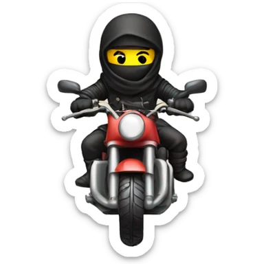 Ninja in motorbike sticker