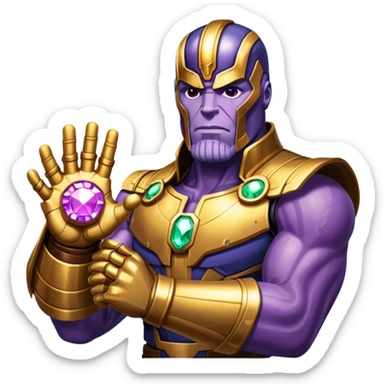 Thanos with Infinity Gauntlet sticker