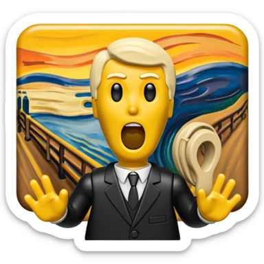 Edvard munch the scream landscape but a minifig sticker
