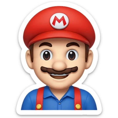 Mario pixel sticker