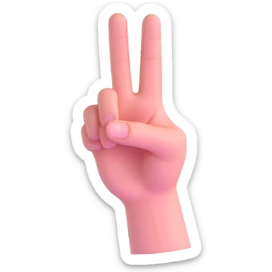 a hand with the pinky finger extended, pointing, clear and recognizable pose sticker