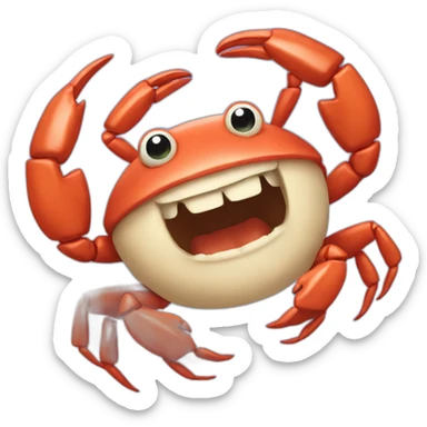 Crab rave sticker
