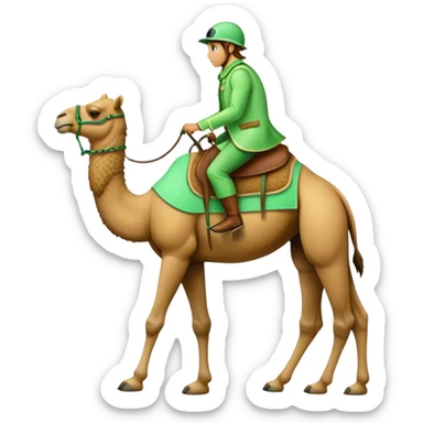 camel green with a rider on top, The fast one  And mint Fresh sticker