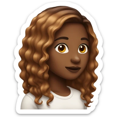 Girl with brown ombré hair  sticker