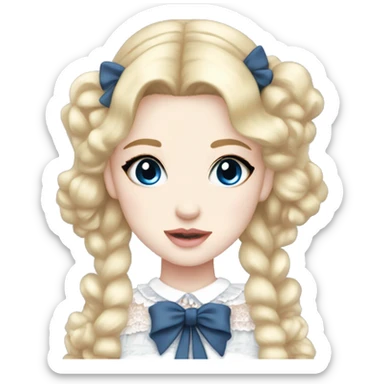 sweet lolita blond hair blue eyes white skin sticker