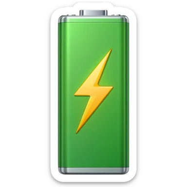 bateria carada al 100% para un video de tecnologia  con linea verdes sticker