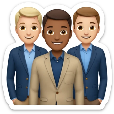 group men wearing  smart casual sticker