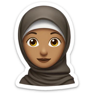 Muslim woman with headscarf sticker