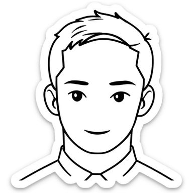 handsome guy sticker