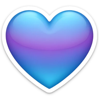 Heart color is between blue and purple sticker
