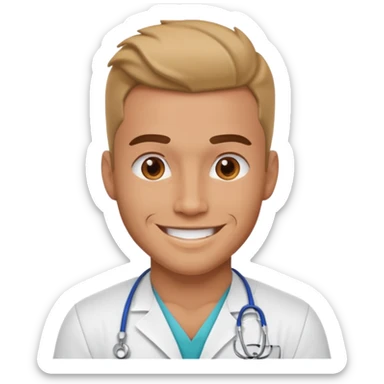 Muscular guy nurse sticker