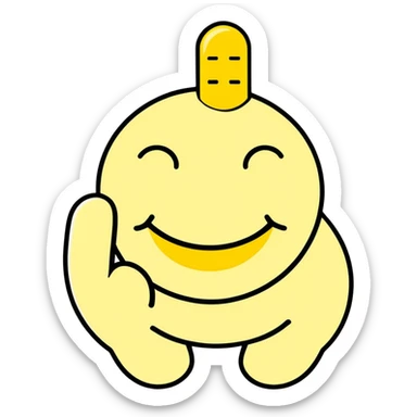 Smiley face middle finger  sticker