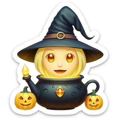 witch stuff yellow sticker