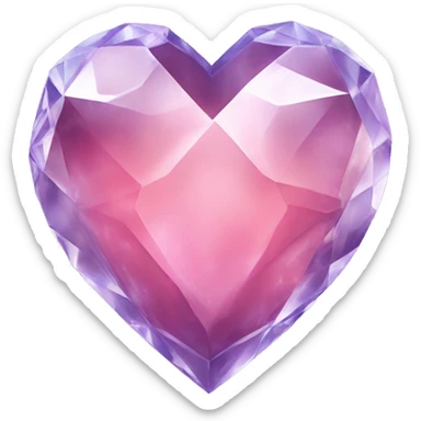 Crystal heart sticker