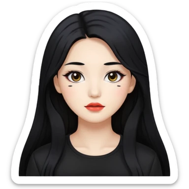 portrait of adult woman, Kpop style sticker