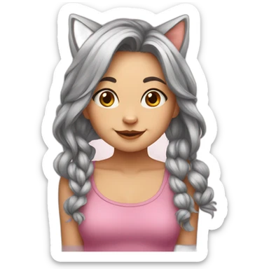 cat-cute-girl sticker