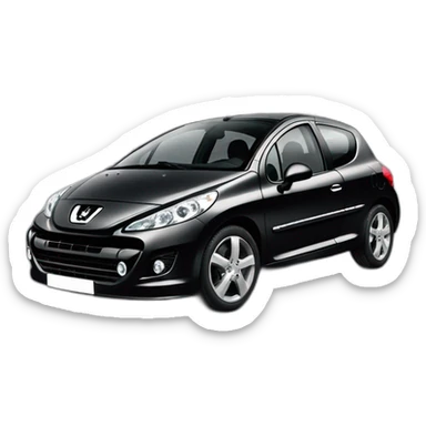 Peugeot 207 noir sticker