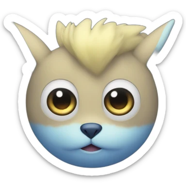 gleaming pokemon in dark blue eyes sticker