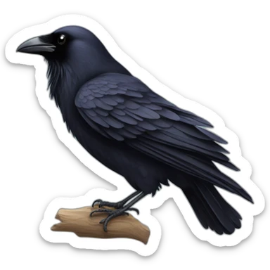 Raven bird black flies sticker