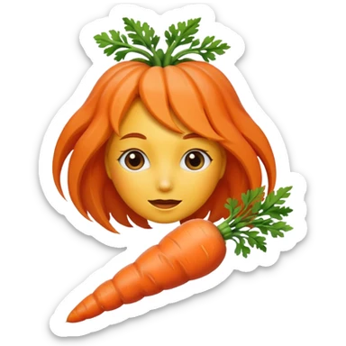 carrot woman sticker