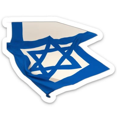 Israel flag on coffin sticker