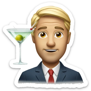 expressing martini  sticker