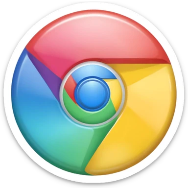 pastel google chrome logo sticker