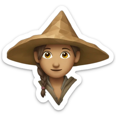 rabanda triangular con un palo atravezado sticker