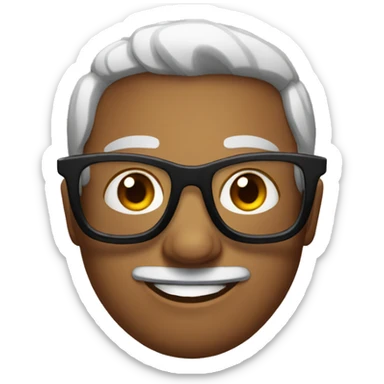 Doğ with glasses sticker