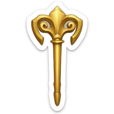 a sceptre with two points sticker