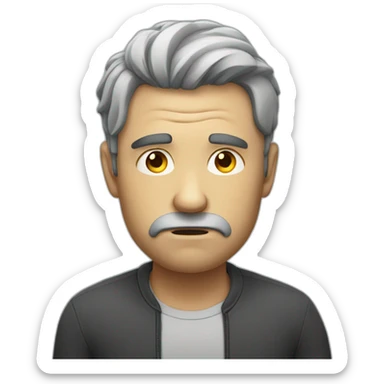 Sulking man sticker