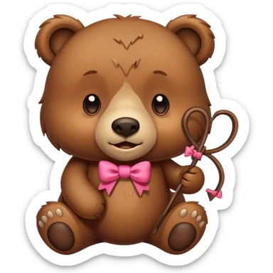 Bear with a  bow  sticker