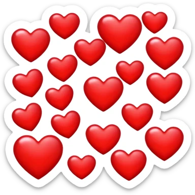 A emoji wit hearts saying I love u sticker