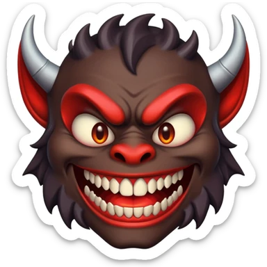Demon with a smile  sticker