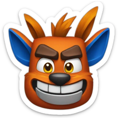 Crash bandicoot sticker