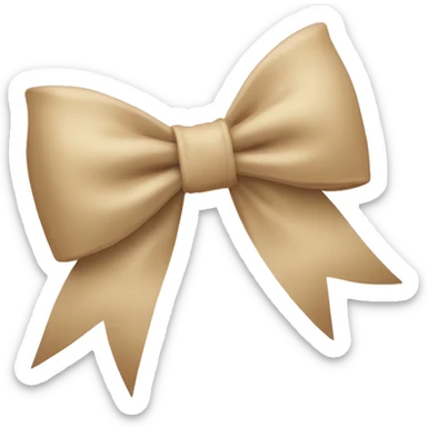 Beige bow sticker