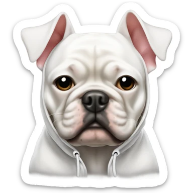 French bull dog w hood sticker