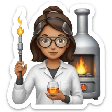 Glass Blower woman sticker