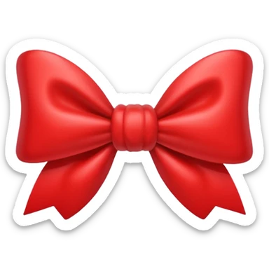 pookie bow red colour emoji  sticker