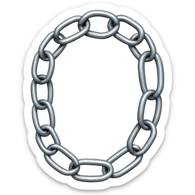 Broken chain hoop sticker