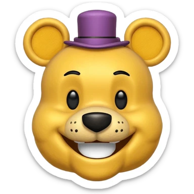 The head of Fredbeat of five nights at Freddy sticker