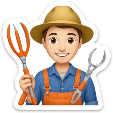 GARDENER WITH SESORS sticker