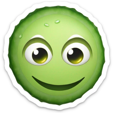 Smiley with cucumber on eyes  sticker