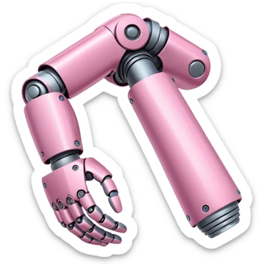 pink robotic cybernatic arm sticker