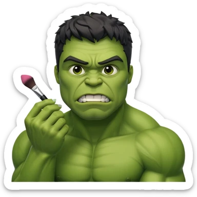 hulk se maquiando sticker