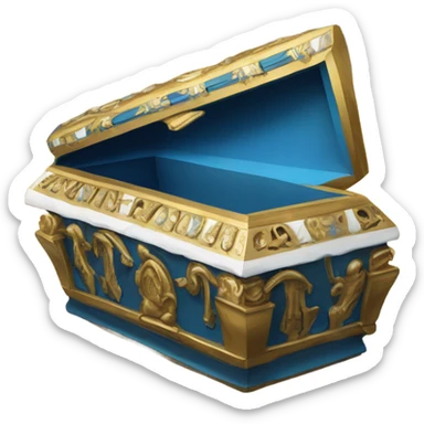 egypt full body sarcophagus coffin gold blue white black  sticker
