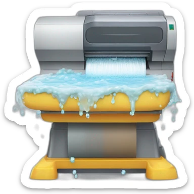 a PEI printer bed being washed with soapy water sticker