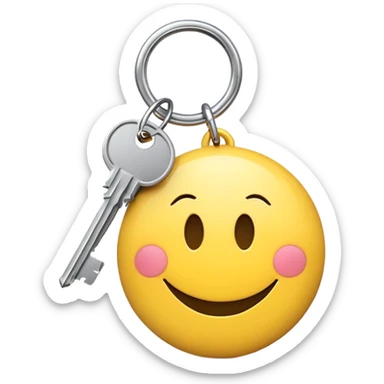 Happy smiley face with keys  sticker