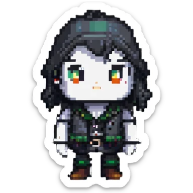 sus character looking suspicious sticker