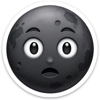 Black moon sticker